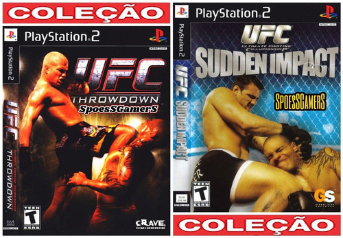 Parche de UFC Throwdown y Sudden Impact Ps2 Fight Collection (2 DVD)