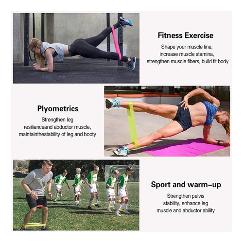Bandas De Resistencia Fitness, Set De 5 Cintas Elasticas