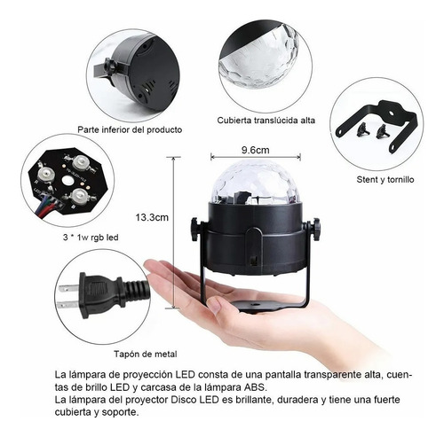* Lámpara De Proyector Musical Mini Led De Noche For Fiestas