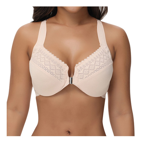 J Bras Feminino Com Botão Frontal Leve Sem Aço R 7001