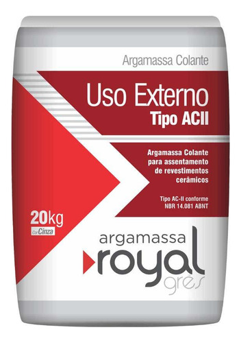 Argamassa Royal Gres De Uso Externo Acii 20kg