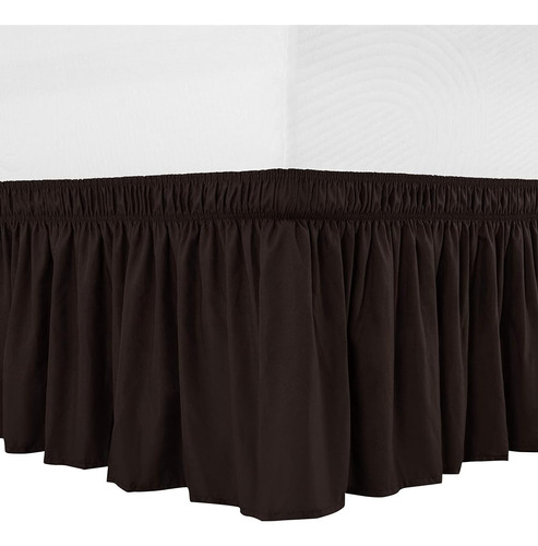 Subrtex Wrap Around Bed Skirt Elástico Elegante Soft Fabric 