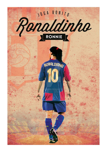 Póster Papel Fotográfico Joga Bonito Ronaldinho Cuarto 80120