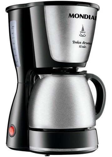 Cafeteira Mondial Dolce Arome Inox C-34 Preta 220v Cor Cinza