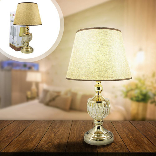 Lámpara de mesa moderna Marina Gold para dormitorio, 50 cm