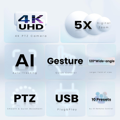 Cámara Ptz Tongveo 4k Ai Con Seguimiento Automático, Zoom Di