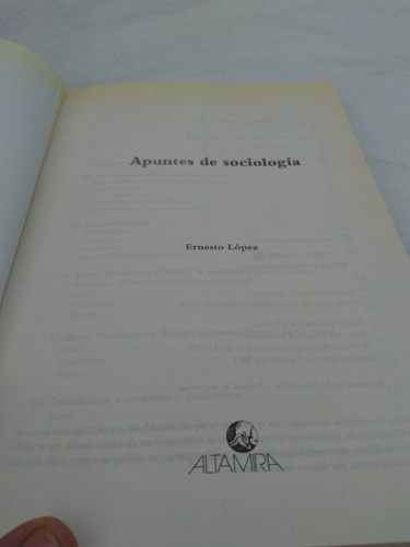Apuntes De Sociologia Lopez Altamira 2008 Impecable Estado (Usado)