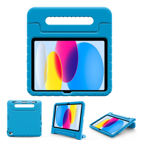 Procase Funda Protect Kids C/ Pie iPad 10ma Gen. 2022 Azul