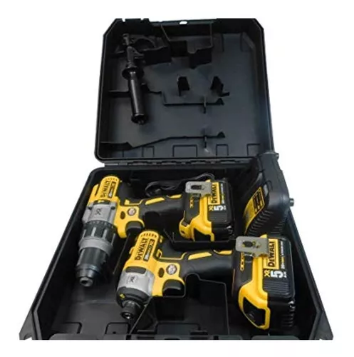 DeWalt - Kit combinado de taladro inalámbrico y atornillador eléctrico, 20  V Max, XR 5.0 Ah, DCK299P2