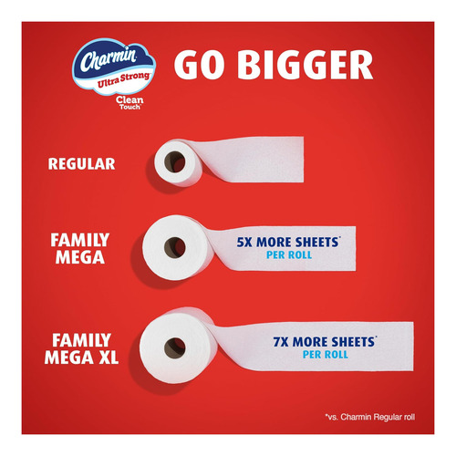 Charmin Ultra Strong Clean Touch Paper, 18 Mega Of