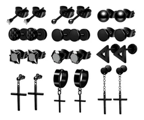 24 Arracada Para Oreja Piercing De Acero Surtidos