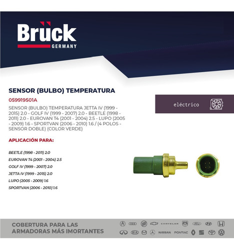 Bulbo Sensor Temperatura Leon 2003 1.8 20v 059919501a