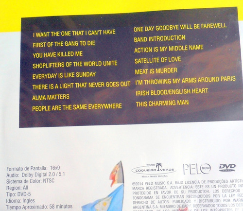 Morrissey - Live At Glastonbury * 2014 Dvd Nuevo Y Sellado