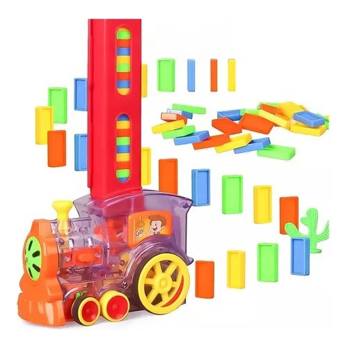 Tren Dominó Para Niños Juego De Bloques De Construcción 