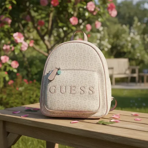 guess factory white mini backpack Charli Embossed Logo Mini Backpack Guess Mochila Karola