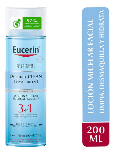 Eucerin Dermatoclean Loción Micelar Limpiadora Facial 200ml