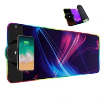 Comprar Mousepad Gamer Luz Rgb Carga Inalámbrica De 15w Para Celular