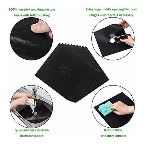 Set De 8 Protectores De Quemadores De Estufa A Gas