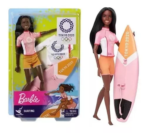 Boneca Barbie Jogos Olimpicos Tokyo 2020 Softball Morena - Kiko Brinquedos