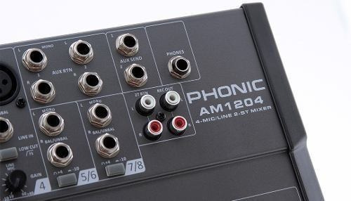 Consola Mixer Phonic Am1204 4 Ch Mono Y 2 Stereo + Phantom