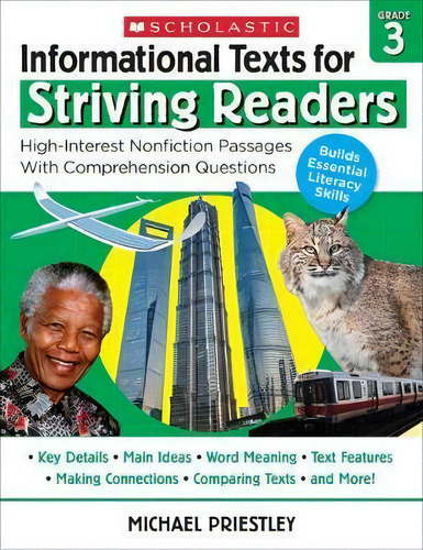 Informational Texts For Striving Readers: Grade 3 : 30 High-interest, Low-readability Passages Wi..., De Michael Priestley. Editorial Scholastic Teaching Resources, Tapa Blanda En Inglés