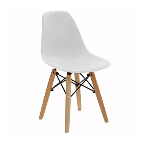 Silla Eames Kids 30x30,5x55,8 Polipropileno Madera Y Metal B