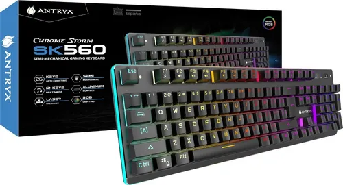 Teclado Semi Mecanico Antryx Chrome Storm Sk560 Cuotas Sin Interes