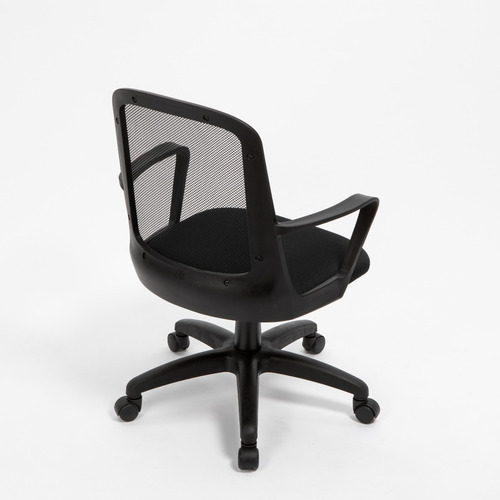 Imagen 2 de 10 de Silla De Escritorio Diseño Fresa Negra Respaldo De Red Rossi