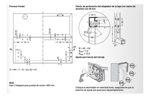 Brazo Elevador Free Fold Gr 480-530 Mm Hafele 372.37.510