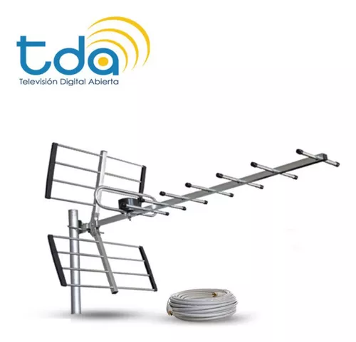 Antena Exterior Tda Para Tv Digital 10 Metros Cable Incluido