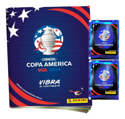 Figuritas Copa América 2024 Usa Panini Pack Álbum +50 Sobres