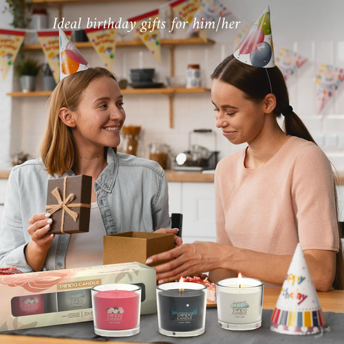 Sets De Regalo De Velas De Cumpleaños De Trinida, Velas Perf