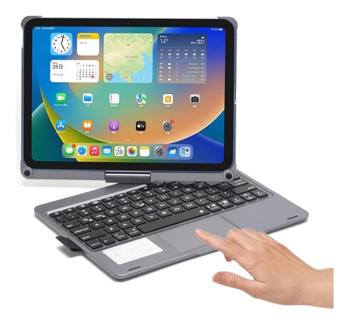 Funda Con Teclado Marca Henghui / Para iPad 10th /360°/ Gray