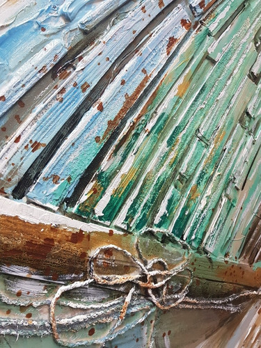 Imagen 2 de 10 de Cuadro Pintado A Mano Moderno Living Dormitorio 80 X 80 Cm