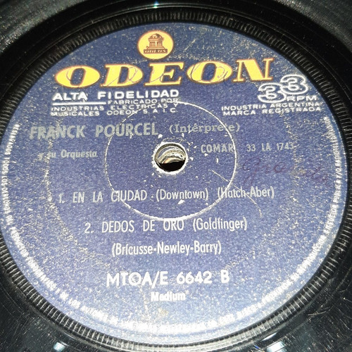 Simple Franck Pourcel Odeon 6642 C22