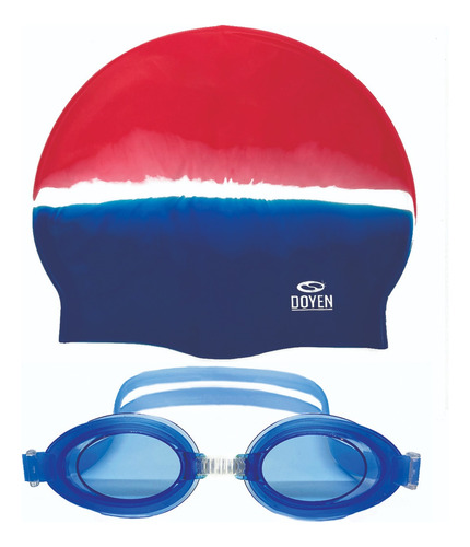 Kit Gorra Silicona Natación C100 + Lente 1600 Adulto