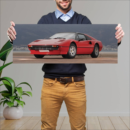 Cuadro 30x80cm Auto 1977 Ferrari 308 Gts With Fr 161