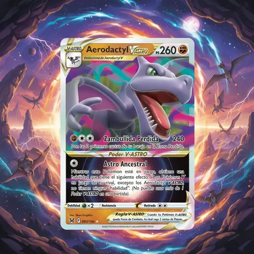 pokemon tcg lost origin 093 196 aerodactyl vstar card - 093/196 variation to centering Cartas Pokemon Aerodactyl Vstar 093/196