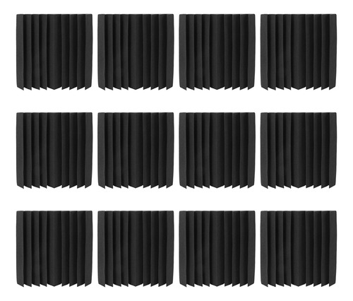 Paneles De Pared De Espuma Acústica De 12 Piezas, 12 X 12 X