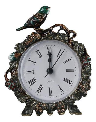 Hobbyme Reloj De Mesa Analogico Retro Vintage De Pajaros Con