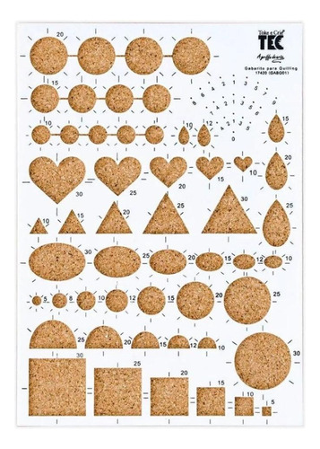 Régua Gabarito Com Moldes Quilling Nº2 - Westpress