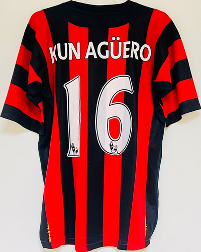 Jersey Manchester City 2012 Visita Rojo Sergio Kun Agüero