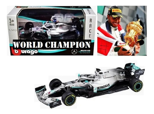 Mercedes W10 2019 Hamilton World Champion - F1 Burago 1/43