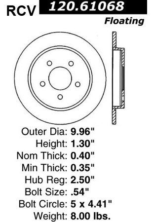 Disco Frenos  Trasera Para Merkur Scorpio   1988