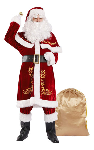 Ovov Disfraz De Papá Noel Para Adulto Disfraz De Navidad 12 