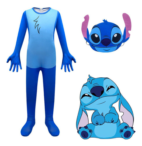 Stitch Cosplay Niños Personajes De Dibujos Animados De Una