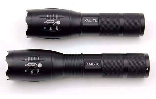 Imagen 3 de 8 de Linterna Led Potente Tactica Militar Recargable Caza Pesca