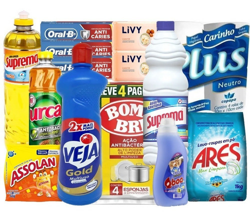 Imagem 2 de 3 de Cesta Higiene E Limpeza Produtos De Qualidade Doação Social