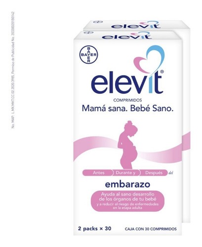 Elevit Bayer Vitaminas Y Minerales Con 60 Comprimidos