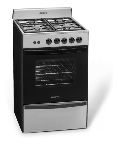 Cocina Longvie 13331xf Multigas 56cm Acero Luz Encendido